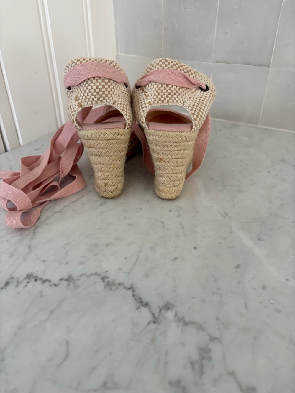 Soludos NWT Pink Wedge Ankle Tie Espadrilles - Picture 5 of 7